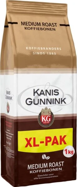 Kanis & Gunnink Medium Roast Koffiebonen - 4 X 1000 Gram - Voordeelverpakking -Voedsel Serie Winkel 497x1200
