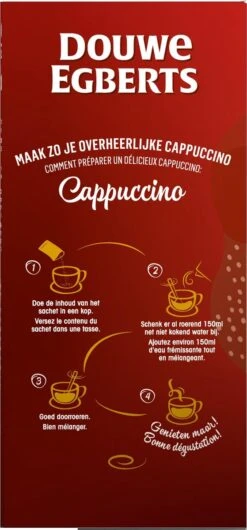Douwe Egberts Verwenkoffie Cappuccino Oploskoffie - 5 X 10 Zakjes -Voedsel Serie Winkel 559x1200 1