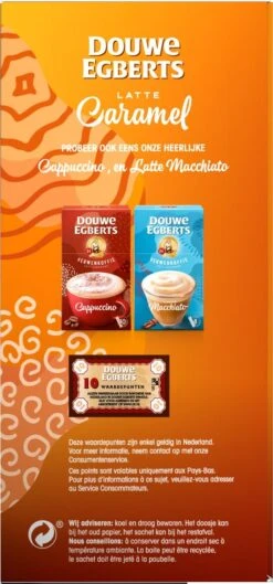Douwe Egberts Verwenkoffie Latte Caramel Oploskoffie - 5 X 8 Zakjes -Voedsel Serie Winkel 560x1200