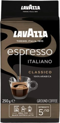 Lavazza Espresso Italiano Classico Gemalen / Filterkoffie - 8 X 250 Gram -Voedsel Serie Winkel 592x1200 1