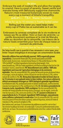 Pukka Chamomile Vanille & Manuka Honing Thee -Voedsel Serie Winkel 592x1200 4