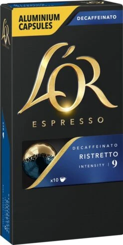 L'OR Espresso Ristretto Decaffeinato - Intensiteit 9/12 - 10 X 10 Capsules -Voedsel Serie Winkel 603x1200