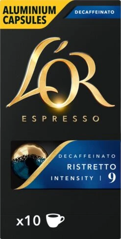 L'OR Espresso Ristretto Decaffeinato - Intensiteit 9/12 - 10 X 10 Capsules -Voedsel Serie Winkel 607x1200 2