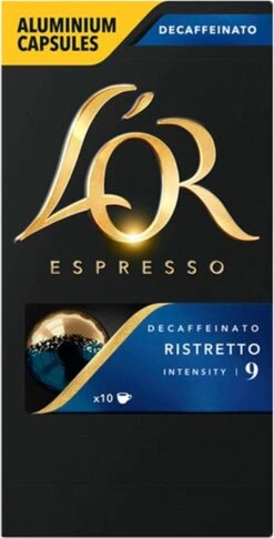 L'OR Espresso Ristretto Decaffeinato - Intensiteit 9/12 - 10 X 10 Capsules -Voedsel Serie Winkel 611x1200
