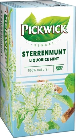 Pickwick Sterrenmunt Kruidenthee - 4 X 20 Zakjes -Voedsel Serie Winkel 662x1200