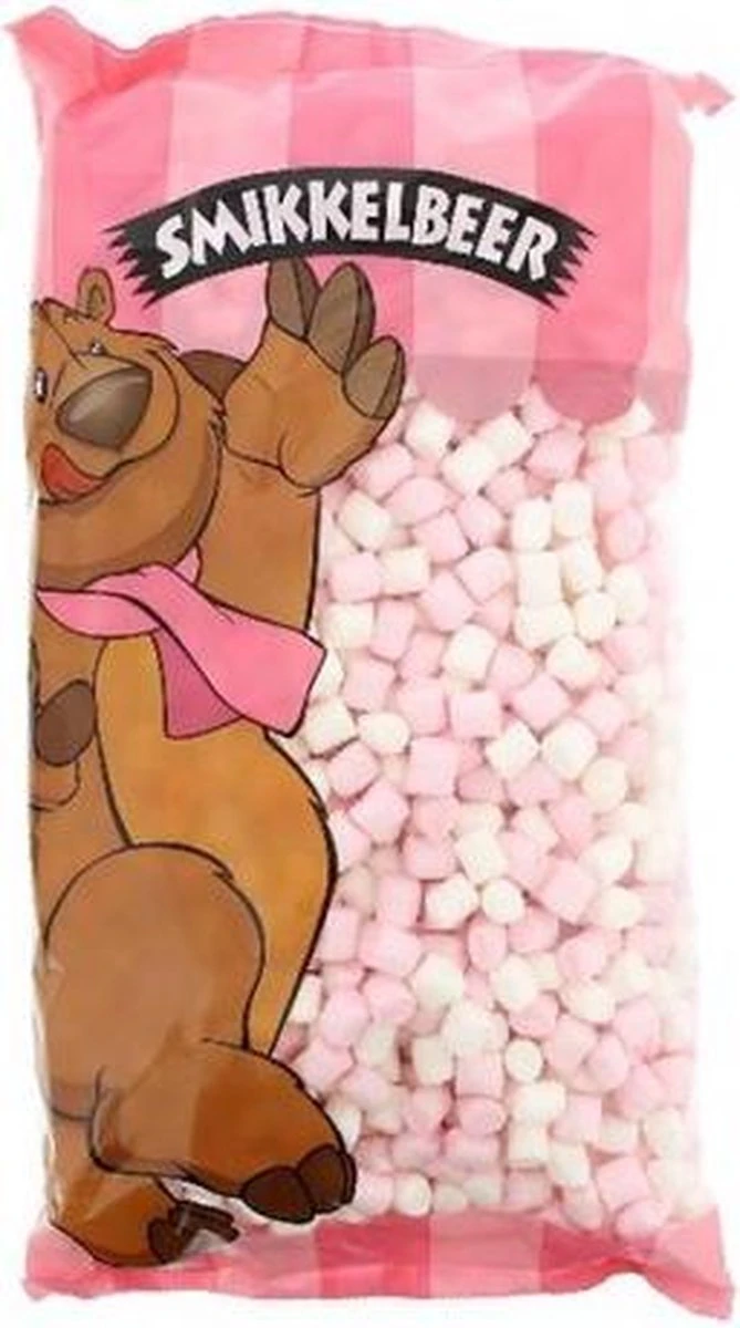 Smikkelbeer Mini Marshmallows Mallows - 1KG - Grootverpakking 1 Smikkelbeer Mini Marshmallows Mallows - 1KG - Grootverpakking