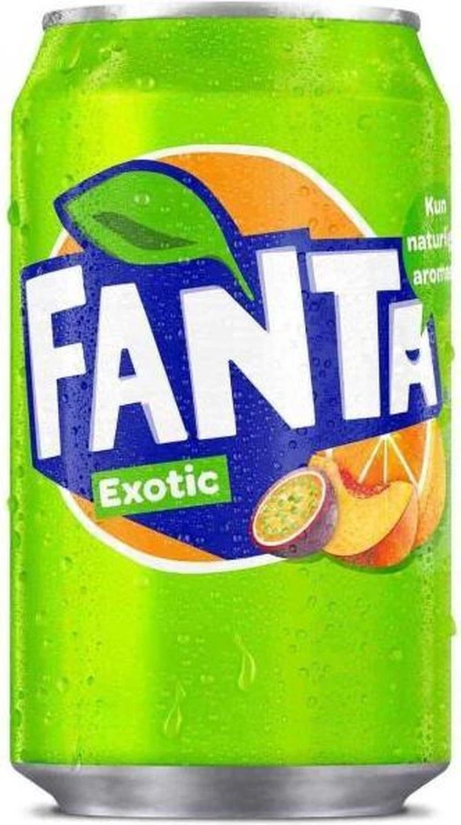 Fanta Exotic Blikjes 33cl Tray 24 Stuks Frisdrank 3 Fanta Exotic Blikjes 33cl Tray 24 Stuks Frisdrank - Afbeelding 3