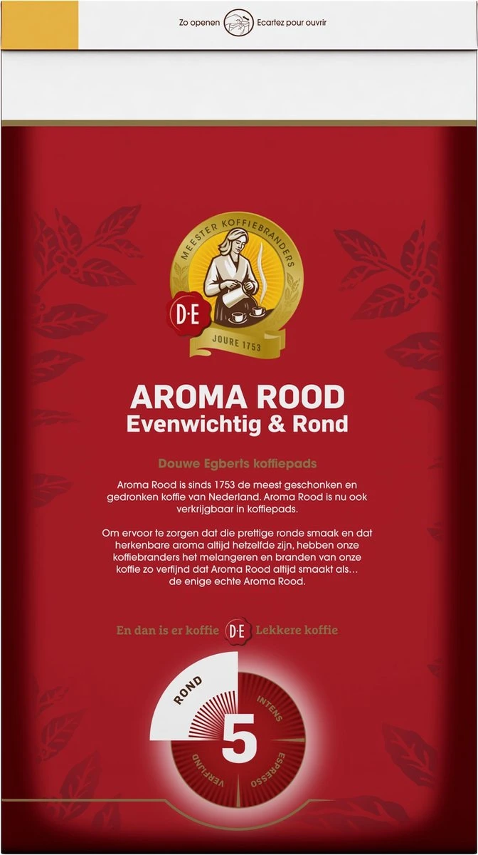 Douwe Egberts Aroma Rood Koffiepads - 4 X 54 Pads 3 Douwe Egberts Aroma Rood Koffiepads - 4 X 54 Pads - Afbeelding 3