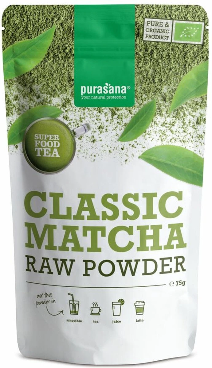 Purasana Matcha Classic Raw Powder 75 Gram 5 Purasana Matcha Classic Raw Powder 75 Gram - Afbeelding 5