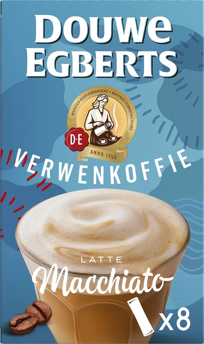 Douwe Egberts Verwenkoffie Latte Macchiato Oploskoffie - 5 X 8 Zakjes 9 Douwe Egberts Verwenkoffie Latte Macchiato Oploskoffie - 5 X 8 Zakjes - Afbeelding 9