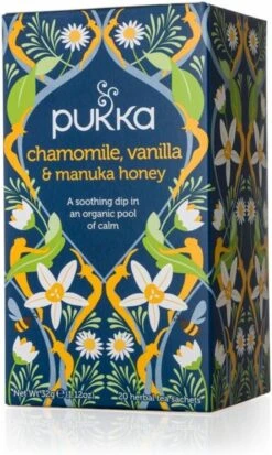 Pukka Chamomile Vanille & Manuka Honing Thee -Voedsel Serie Winkel 718x1200 1