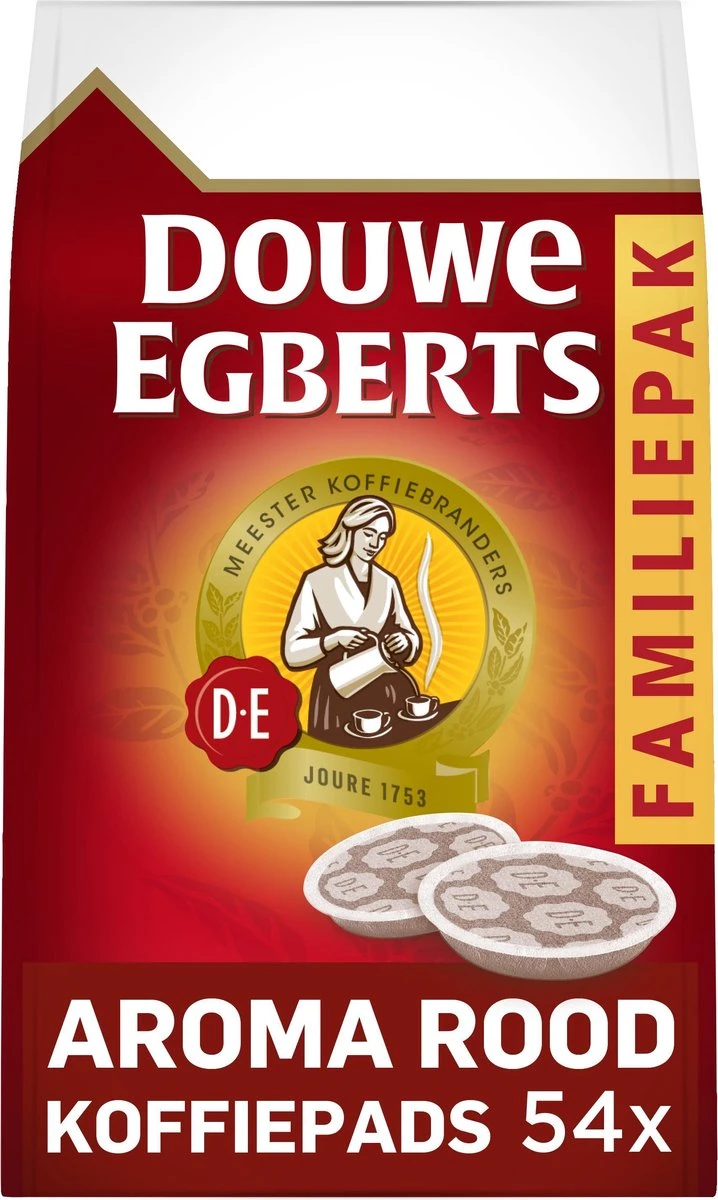 Douwe Egberts Aroma Rood Koffiepads - 4 X 54 Pads 2 Douwe Egberts Aroma Rood Koffiepads - 4 X 54 Pads - Afbeelding 2