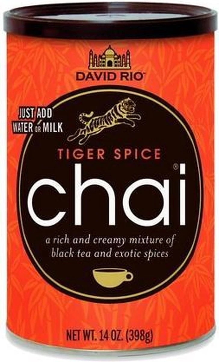 David Rio Chai Latte - Tiger Spice Mix - Originele Masala Chai 1 David Rio Chai Latte - Tiger Spice Mix - Originele Masala Chai
