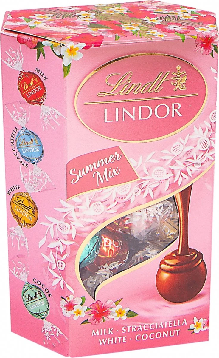 Lindt Lindor Chocolade Bollen Summer Mix 200G 1 Lindt Lindor Chocolade Bollen Summer Mix 200G
