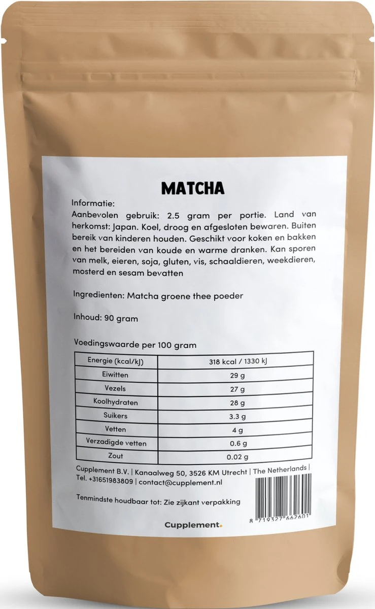 Cupplement | Thee Set 2 Delig | Yerba Mate 100 Gram & Matcha 90 Gram | Biologisch | Gratis Verzending, Opschuimer & Batterijen | Cadeau Pakket 2 Cupplement | Thee Set 2 Delig | Yerba Mate 100 Gram & Matcha 90 Gram | Biologisch | Gratis Verzending, Opschuimer & Batterijen | Cadeau Pakket - Afbeelding 2