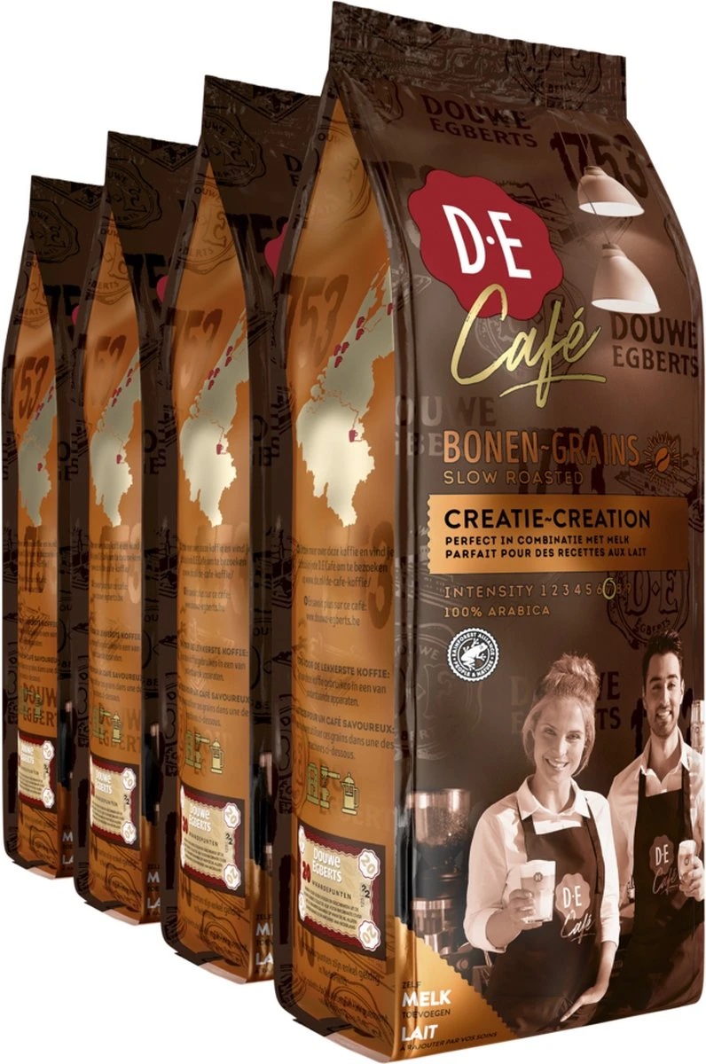 Douwe Egberts D.E Café Creatie Koffiebonen - 7/9 Intensiteit - 4 X 500 Gram 6 Douwe Egberts D.E Café Creatie Koffiebonen - 7/9 Intensiteit - 4 X 500 Gram - Afbeelding 6