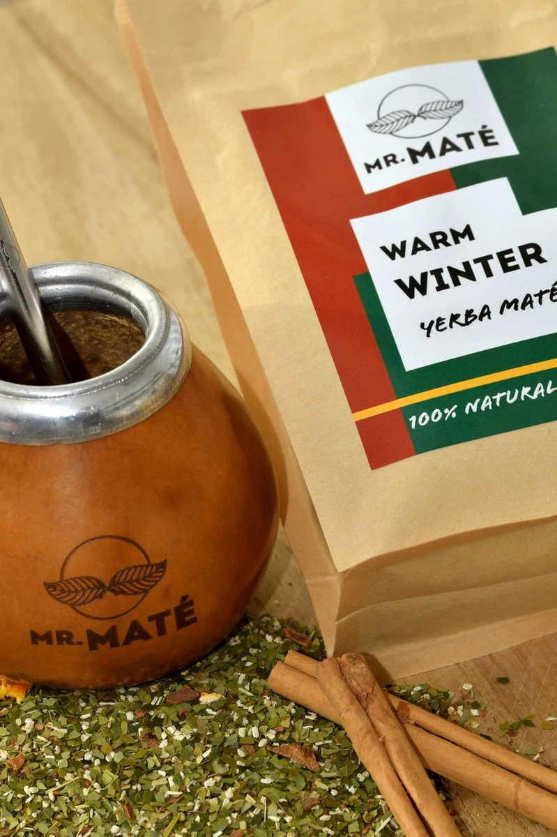 Yerba Mate Starterspakket Compleet - Traditionele Kalebas + Bombilla - Warm Winter - Kaneel - Yerba Maté 150g 4 Yerba Mate Starterspakket Compleet - Traditionele Kalebas + Bombilla - Warm Winter - Kaneel - Yerba Maté 150g - Afbeelding 4