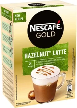 Nescafé Gold Hazelnoot Latte Oploskoffie - 6 Doosjes à 8 Zakjes -Voedsel Serie Winkel 855x1200 1