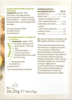 Pickwick Kruidenthee Ginger Goodness Lemon - 4 X 15 Theezakjes 7 Pickwick Kruidenthee Ginger Goodness Lemon - 4 X 15 Theezakjes -Voedsel Serie Winkel 864x1200 4