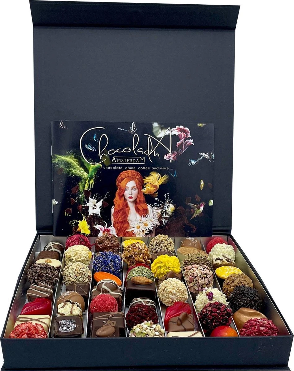 ChocolaDNA & Geruba - Grote Luxe Chocolade Truffels, Bonbons En Pralines Mix - Viering - Geschenkset - Chocoladecadeau 1 ChocolaDNA & Geruba - Grote Luxe Chocolade Truffels, Bonbons En Pralines Mix - Viering - Geschenkset - Chocoladecadeau