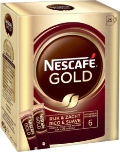 Nescafé Gold Oploskoffie - 6 Doosjes à 25 Zakjes -Voedsel Serie Winkel 949x1200