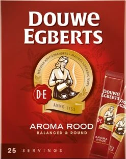 Douwe Egberts Aroma Rood Sticks Oploskoffie - 6 X 25 Zakjes -Voedsel Serie Winkel 954x1200 1