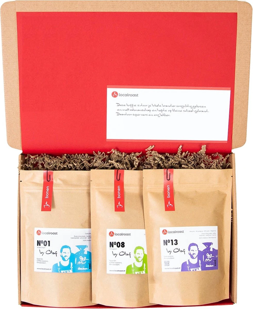Localroast Koffie Proefpakket | Cadeaupakket | Vers Gebrand | Gemalen| Top Selectie| 3 X 200g | Direct Van Lokale Microbranderij 2 Localroast Koffie Proefpakket | Cadeaupakket | Vers Gebrand | Gemalen| Top Selectie| 3 X 200g | Direct Van Lokale Microbranderij - Afbeelding 2